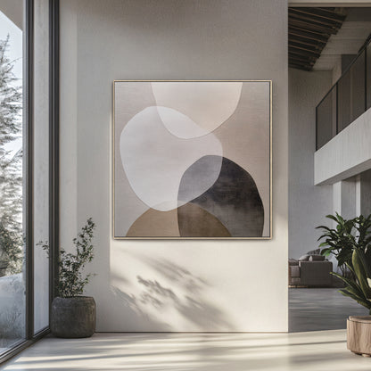 Modern Abstract Artwork Framed Canvas - "Harmony in Bloom"