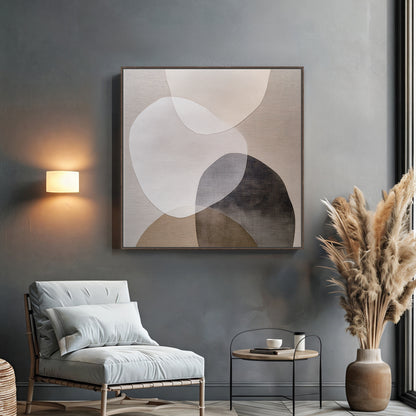 Modern Abstract Artwork Framed Canvas - "Harmony in Bloom"