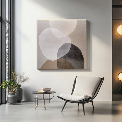 Modern Abstract Artwork Framed Canvas - "Harmony in Bloom"