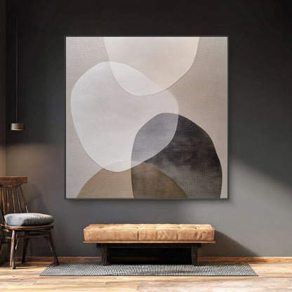 Modern Abstract Artwork Framed Canvas - "Harmony in Bloom"