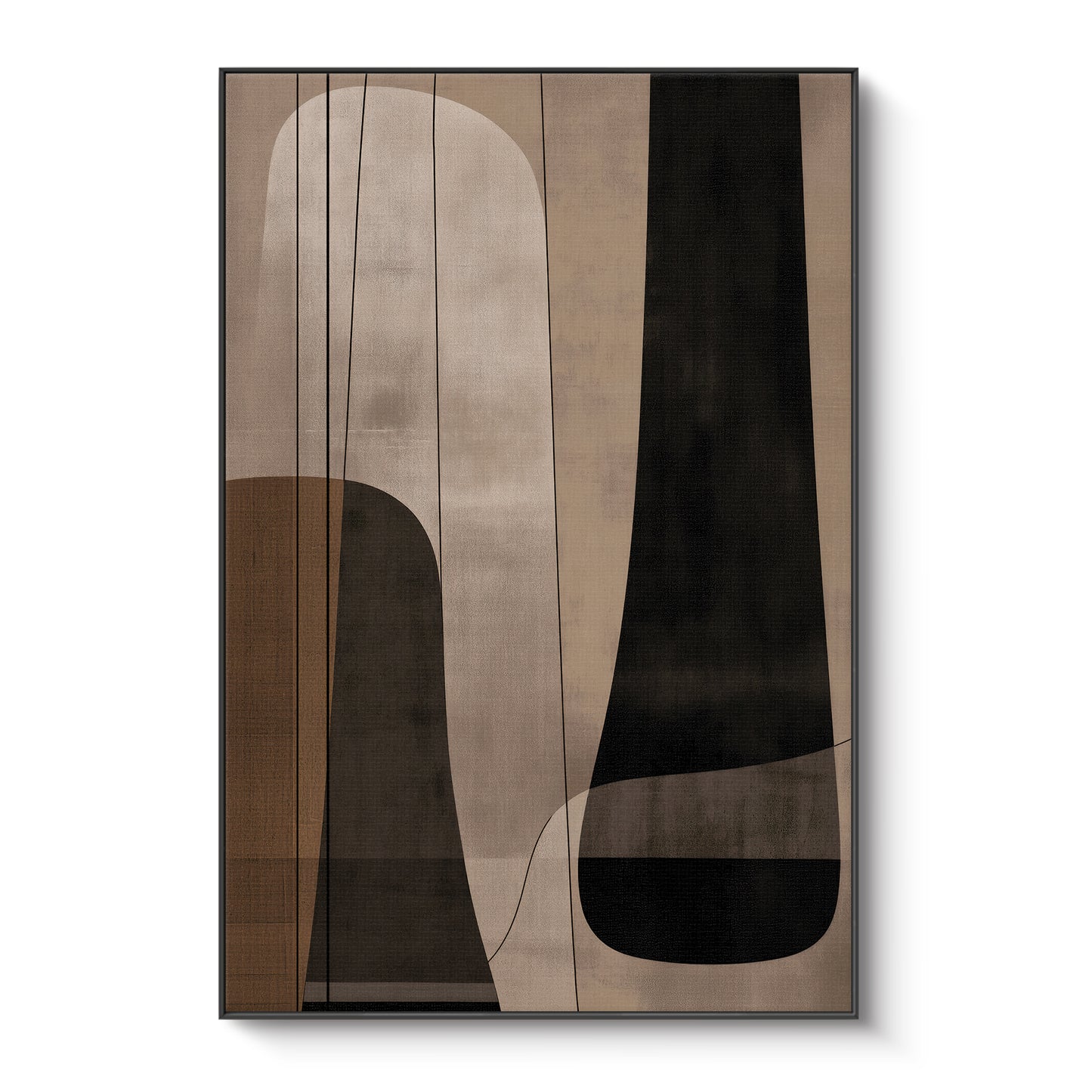 Abstract Framed Canvas Wall Art – Silent Balance