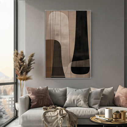 Abstract Framed Canvas Wall Art – Silent Balance