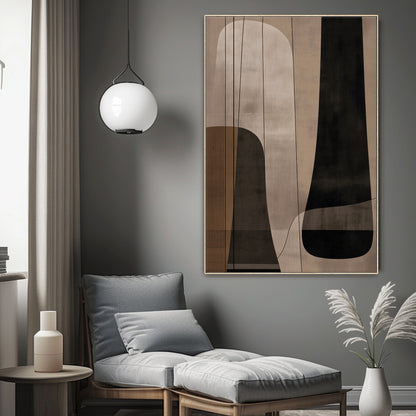 Abstract Framed Canvas Wall Art – Silent Balance