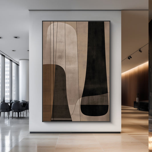 Abstract Framed Canvas Wall Art – Silent Balance