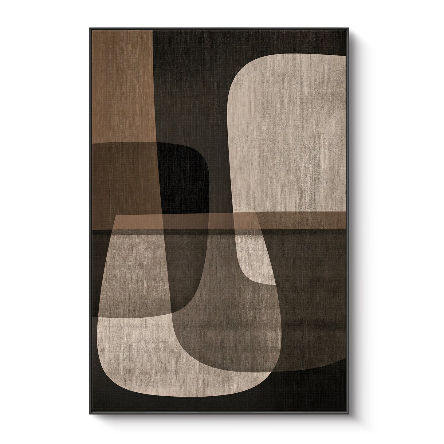 Abstract Framed Canvas Wall Art - Spatial Harmony
