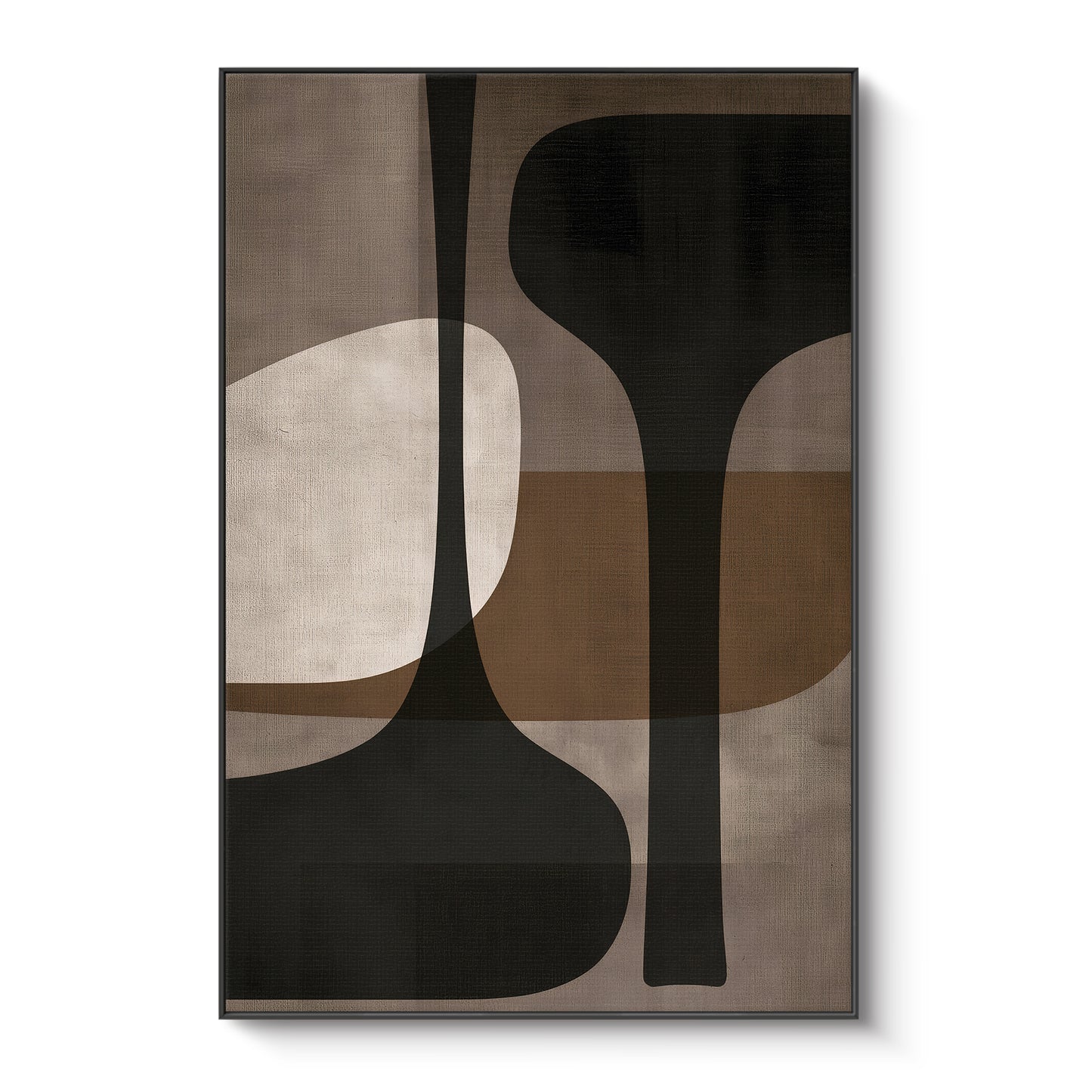 Abstract Framed Canvas Wall Art – Twin Totems