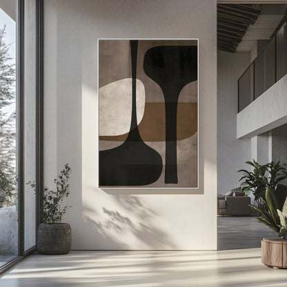 Abstract Framed Canvas Wall Art – Twin Totems