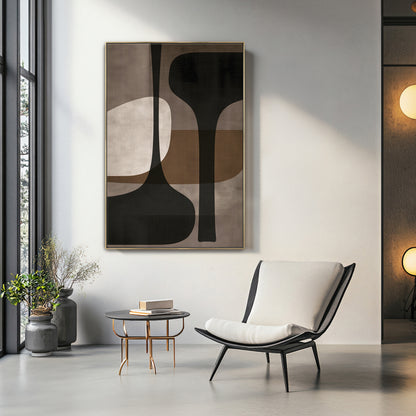 Abstract Framed Canvas Wall Art – Twin Totems