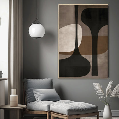 Abstract Framed Canvas Wall Art – Twin Totems