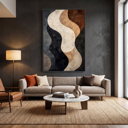Abstract Framed Canvas Wall Art – Earth Current