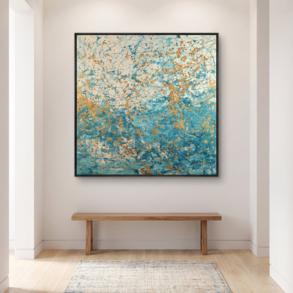 Abstract Framed Canvas Wall Art – Sea Spark