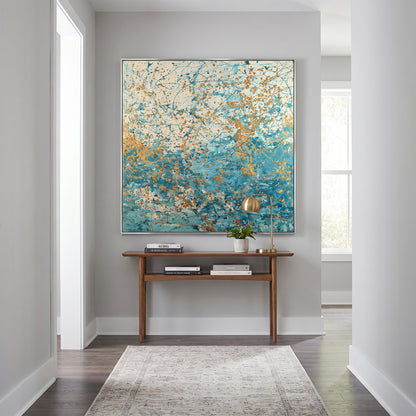 Abstract Framed Canvas Wall Art – Sea Spark