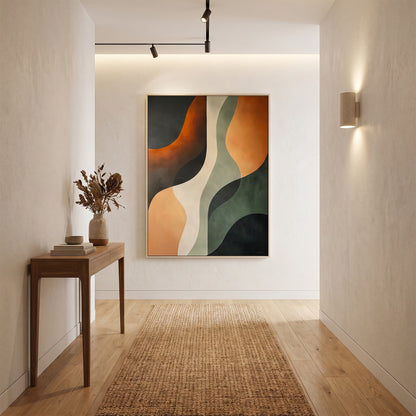Abstract Framed Canvas Wall Art – Clay Passage