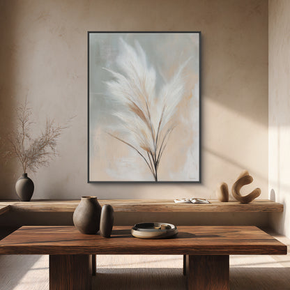 Botanical Framed Canvas Wall Art – Whispering Pampas