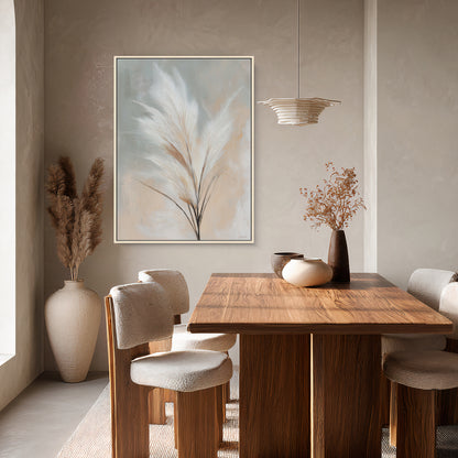 Botanical Framed Canvas Wall Art – Whispering Pampas