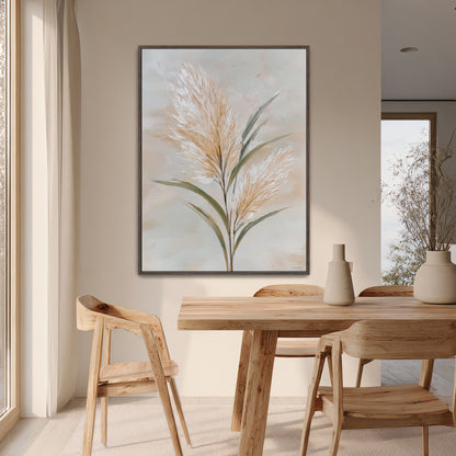 Botanical Framed Canvas Wall Art – Gentle Plume