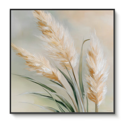 Botanical Framed Canvas Wall Art – Sunlit Stems