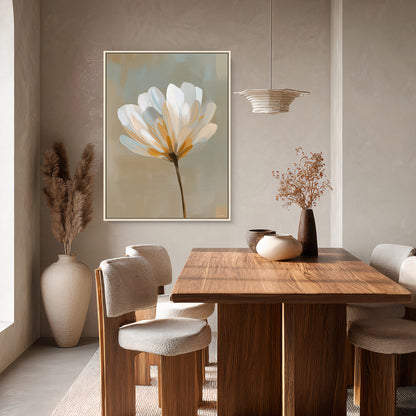 Floral Framed Canvas Wall Art – Quiet Bloom