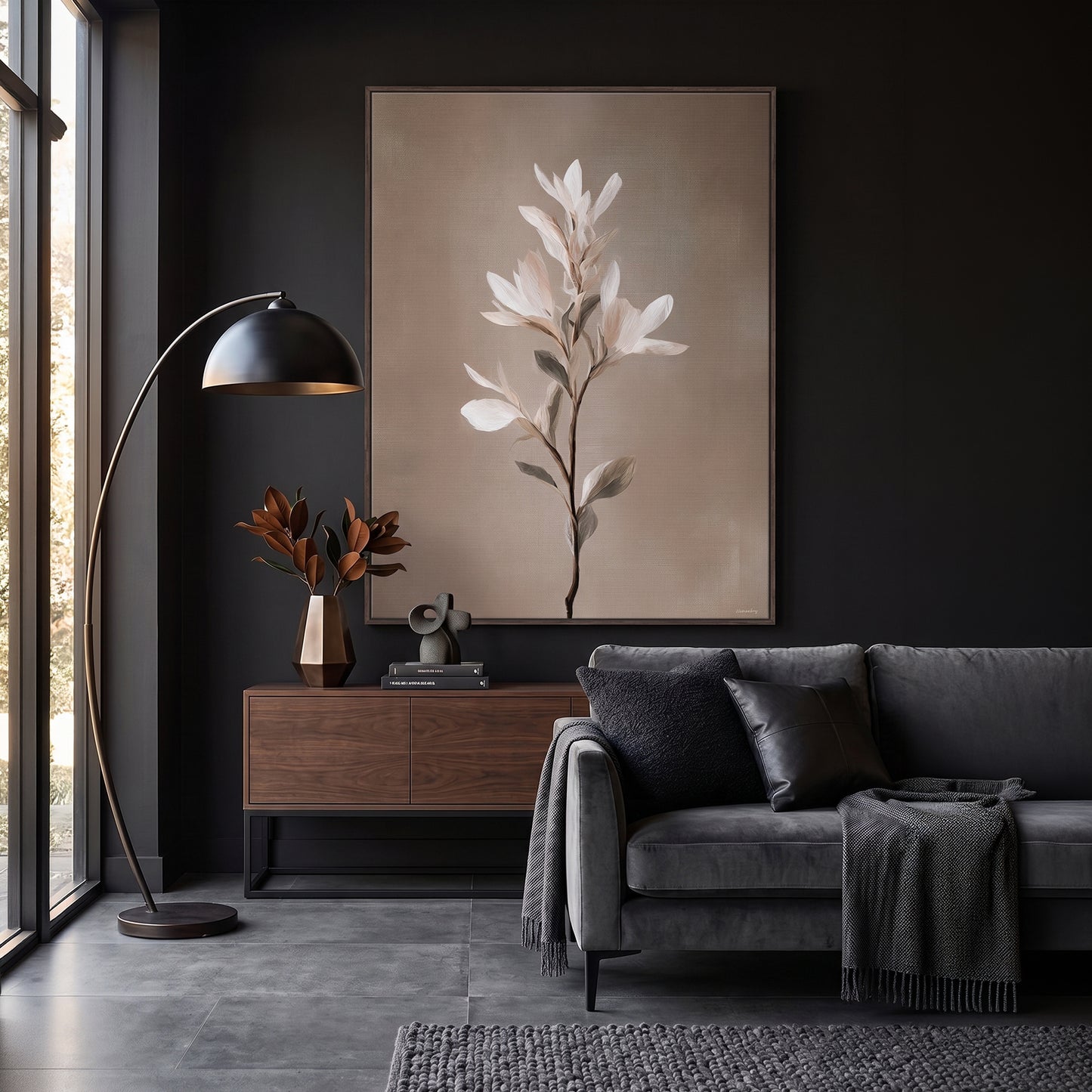 Botanical Framed Canvas Wall Art – Petal Rise