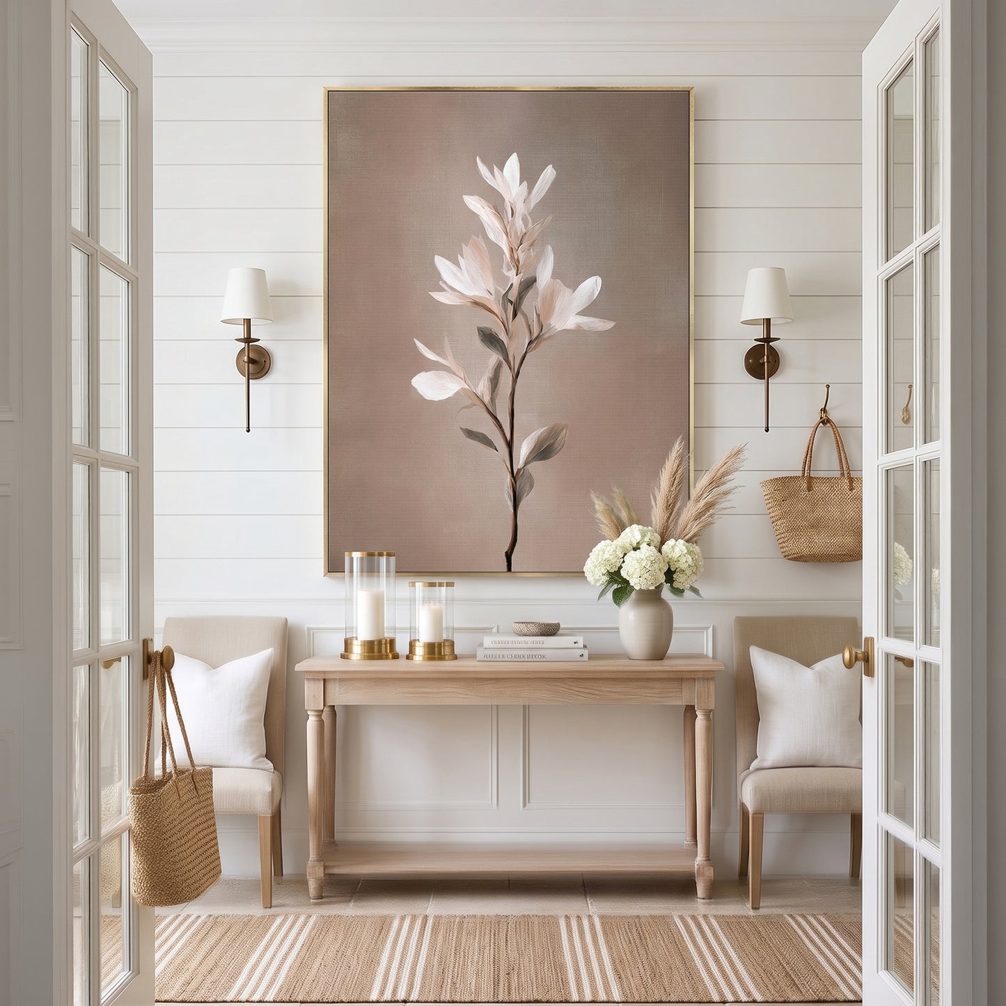 Botanical Framed Canvas Wall Art – Petal Rise