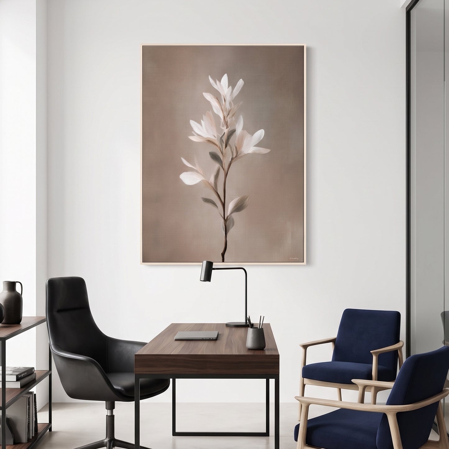Botanical Framed Canvas Wall Art – Petal Rise