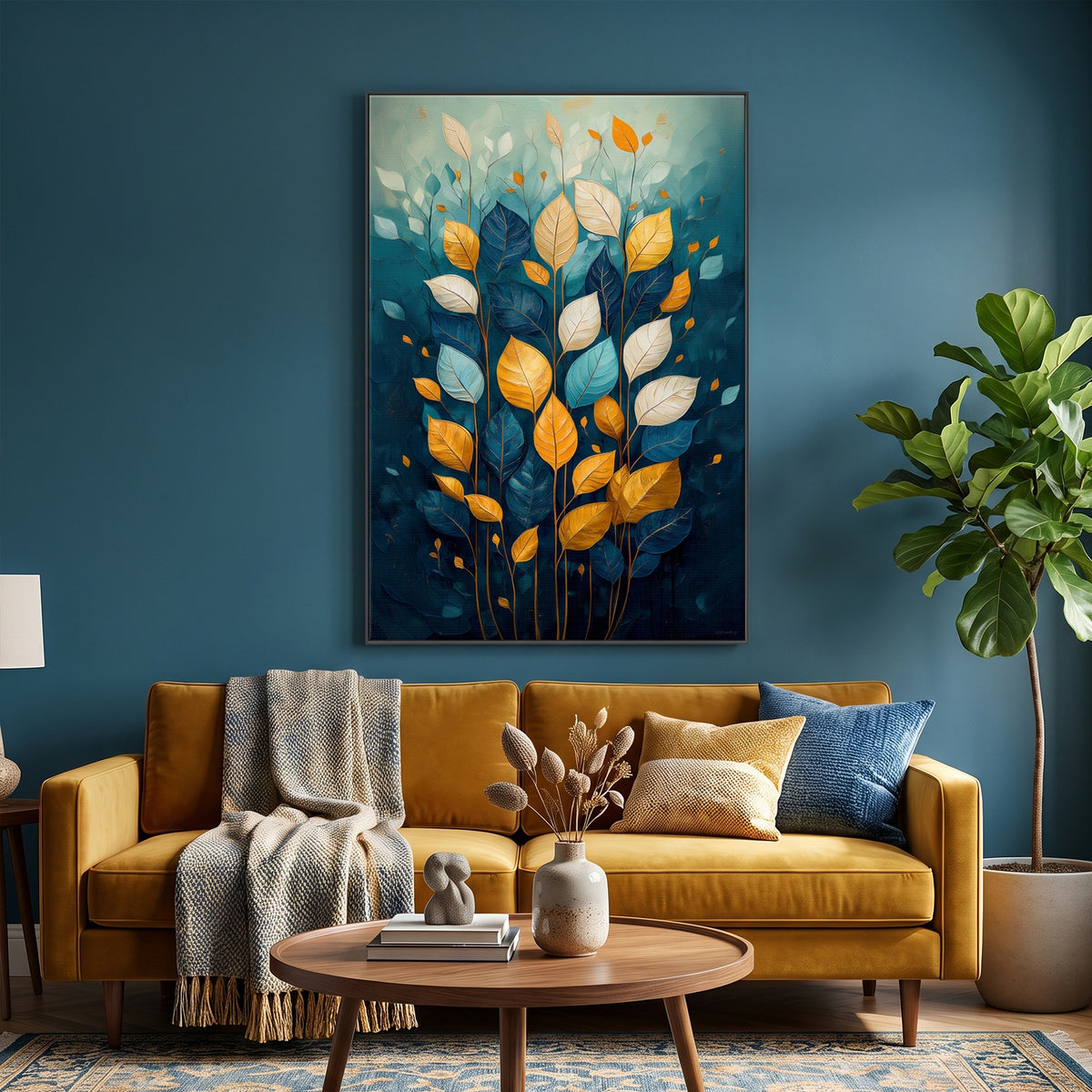 Botanical Framed Canvas Wall Art – Abundant Bloom