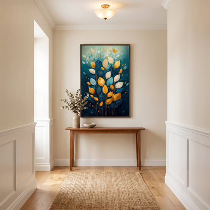 Botanical Framed Canvas Wall Art – Abundant Bloom