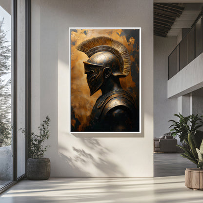 Roman Warrior Wall Art Framed Canvas Print - "Temporal Warrior"