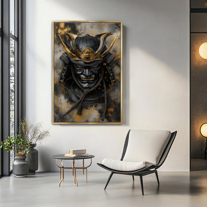 Asian Inspired Samurai Warrior Framed Canvas Print - "Kage"