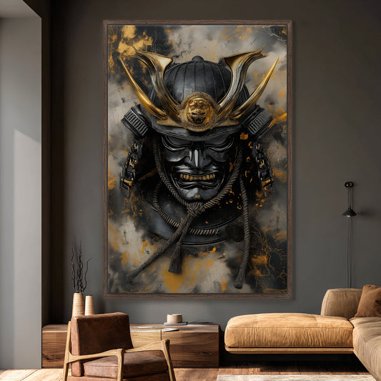 Asian Inspired Samurai Warrior Framed Canvas Print - "Kage"