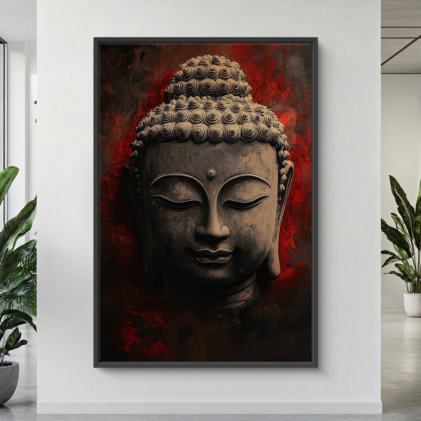 Buddha Wall Art Framed Canvas Print - "Eternal Calm"