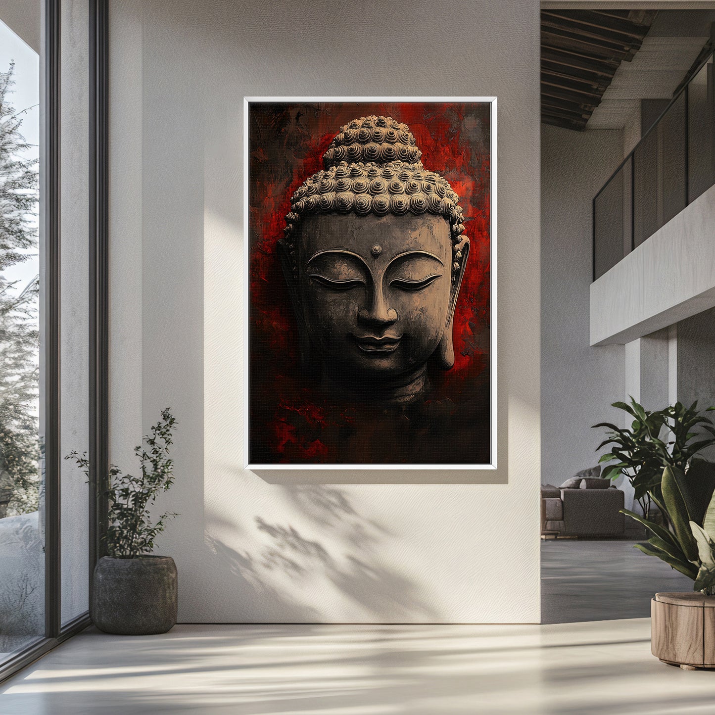 Buddha Wall Art Framed Canvas Print - "Eternal Calm"