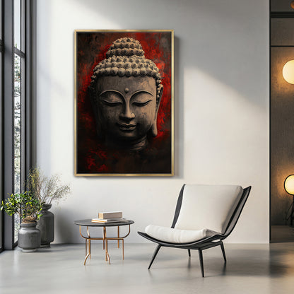 Buddha Wall Art Framed Canvas Print - "Eternal Calm"