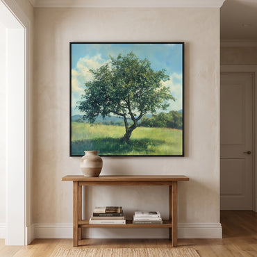 Landscape Framed Canvas Wall Art – The Meadow Tree