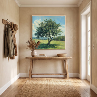 Landscape Framed Canvas Wall Art – The Meadow Tree