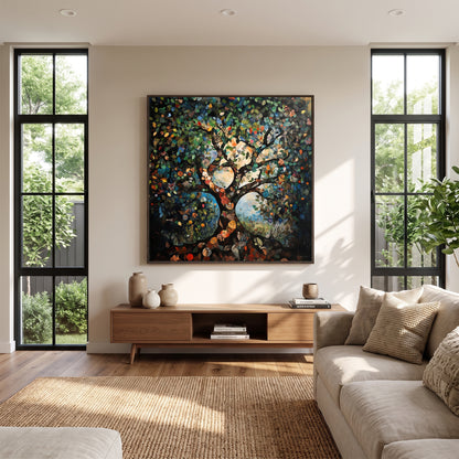 Tree of Life Framed Canvas Wall Art – The Living Tree