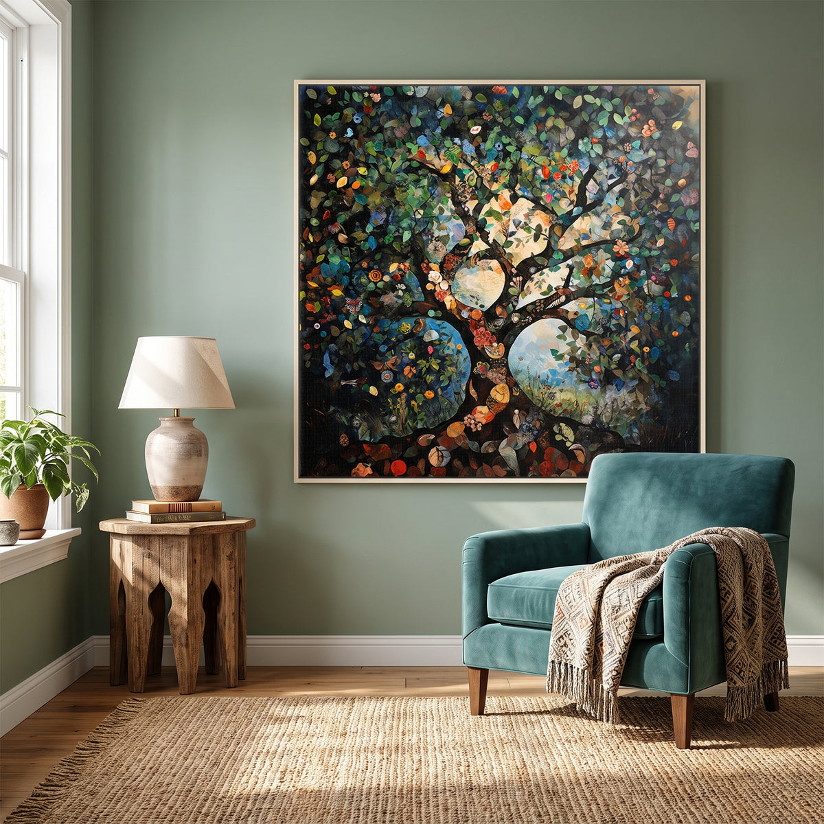 Tree of Life Framed Canvas Wall Art – The Living Tree