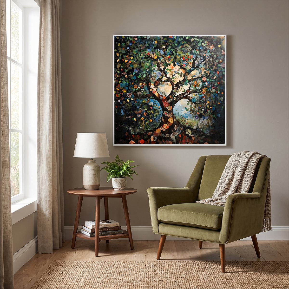 Tree of Life Framed Canvas Wall Art – The Living Tree