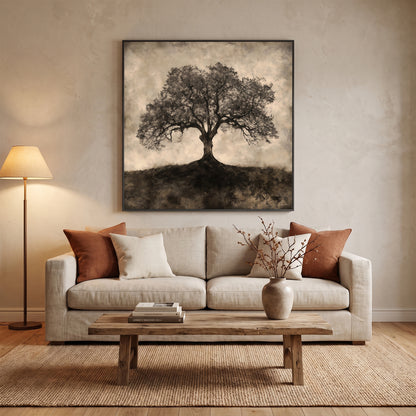 Tree of Life Framed Canvas Wall Art – Ancient Oak
