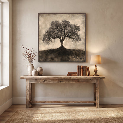Tree of Life Framed Canvas Wall Art – Ancient Oak