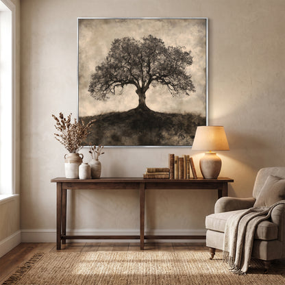 Tree of Life Framed Canvas Wall Art – Ancient Oak