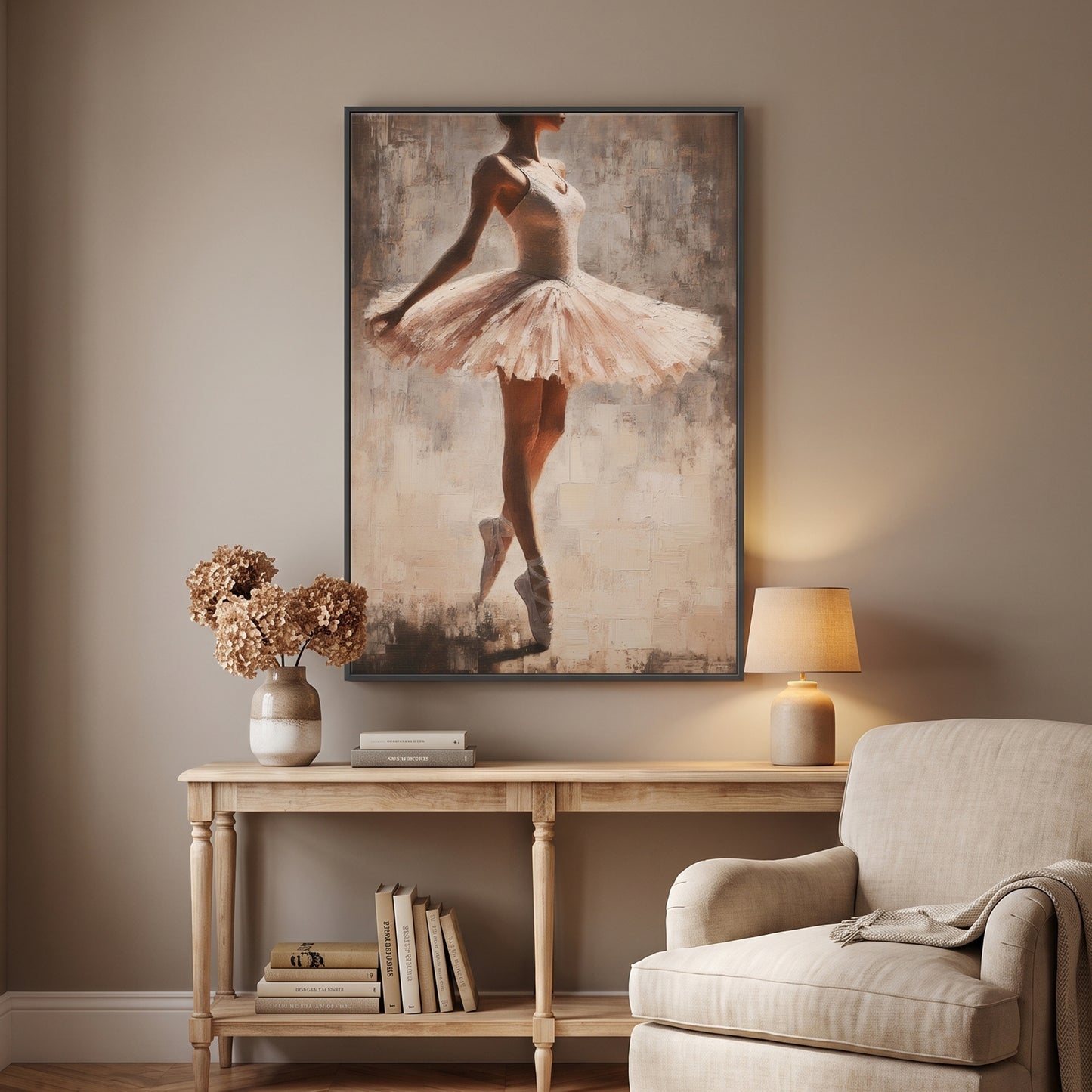 Ballerina Framed Canvas Wall Art – En Pointe