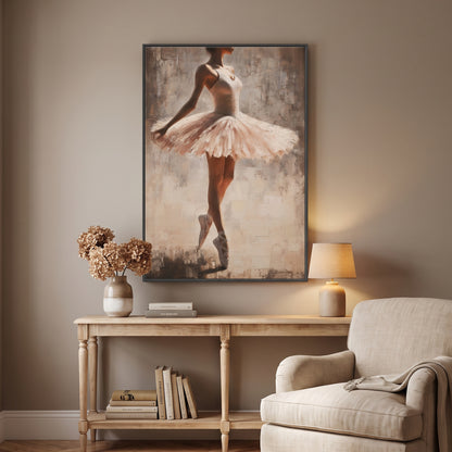 Ballerina Framed Canvas Wall Art – En Pointe