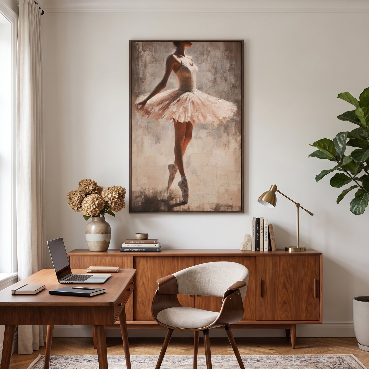 Ballerina Framed Canvas Wall Art – En Pointe
