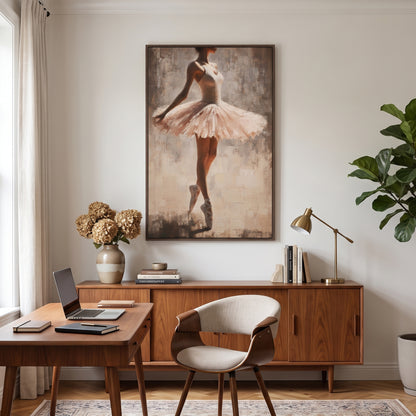 Ballerina Framed Canvas Wall Art – En Pointe