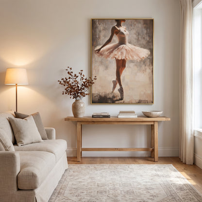 Ballerina Framed Canvas Wall Art – En Pointe