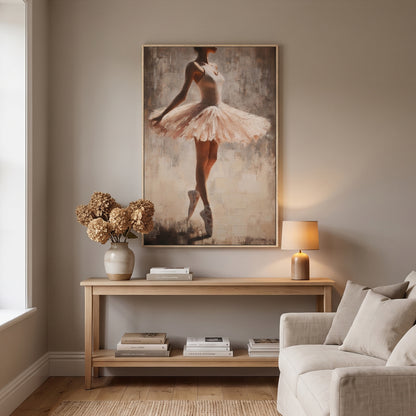 Ballerina Framed Canvas Wall Art – En Pointe