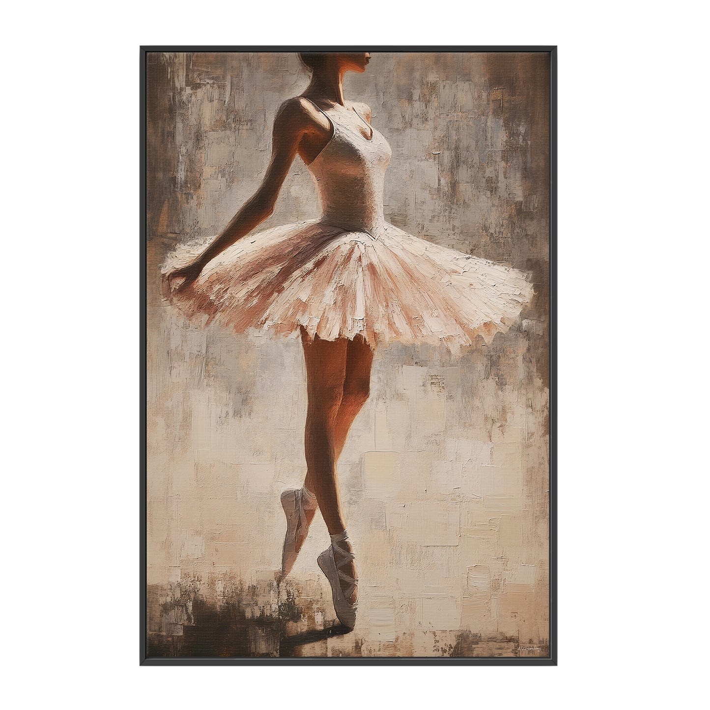 Ballerina Framed Canvas Wall Art – En Pointe