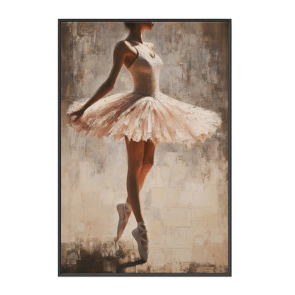 Ballerina Framed Canvas Wall Art – En Pointe