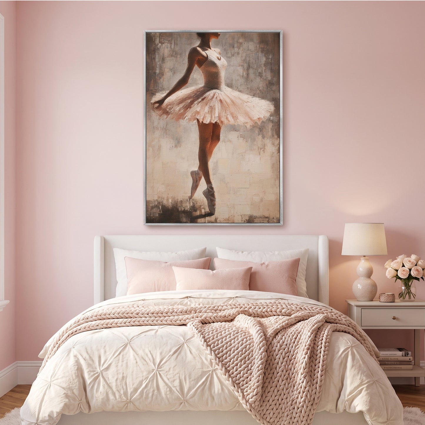 Ballerina Framed Canvas Wall Art – En Pointe
